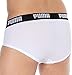 PUMA Men's Bikini Brief (Pack of 2), White/Black, L