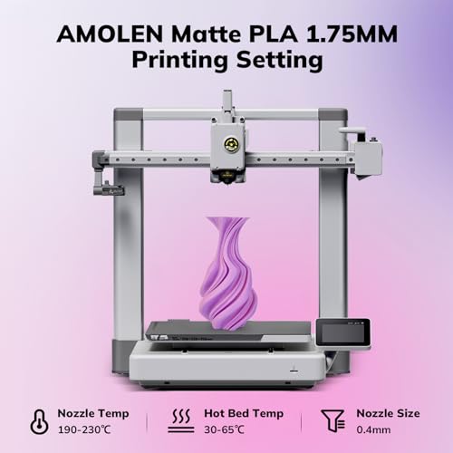 Image of AMOLEN Matte PLA 3D Printer Filament - Dual Color Pink Purple Filament, Smooth Finish Color Change 3D Printing Filament 1.75mm, 1KG /2.2lb