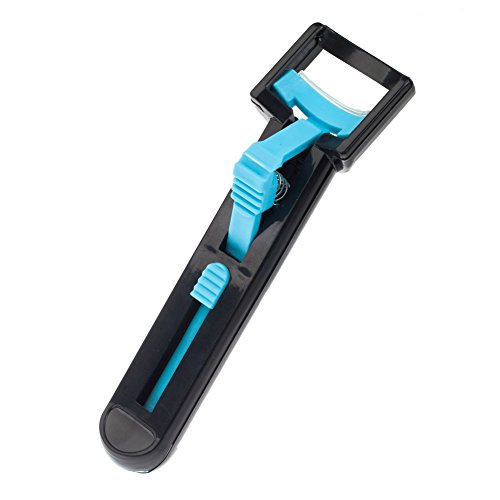 VAGA Professional Make Up Plastic Multi Tool With Eyelashes Curler/Curling Tool Accessory, Brush And Comb For Eye Brows Lashes In Black And Blue Colors