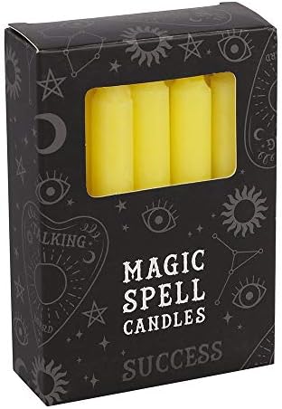 Zen Mini Magic Spell Candles. Red, Purple, Green, White, Black & Yellow. 1 Hour Burn Time. Rituals & Ceremonies. Colour Magic. (Yellow)