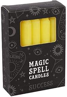 Zen Mini Magic Spell Candles. Red, Purple, Green, White, Black & Yellow. 1 Hour Burn Time. Rituals & Ceremonies. Colour Magic. (Yellow)