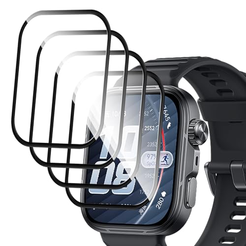 【4枚入り】For HUAWEI Watch Fit 5 Pro フィルム HUAWEI Watch Fit 5 Pro 対応 保護フィルム PMMA素材採用 Greerass 全面保護 衝撃吸収 透過率99％ 軽量 高タッチ感 超薄 弾力性 柔軟性 気泡防止 撥水撥油 指紋防止の商品画像（Amazon）