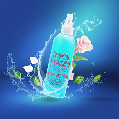 Tropical Waters Rose Water Make Up Setting Spray, Non-irritating, Cooling Spray and Facial Mist, 4oz Long Lasting, Hydrating, Face Mist, Cosmetic Finishing Spray, Hot Flashes (Rose)