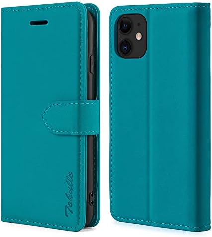 TOHULLE Case for iPhone 11, Premium Leather Wallet Case with Card Holder Kickstand Magnetic Closure Flip Folio Case Cover Compatible with iPhone 11 (6.1 Inch) - Rose Gold