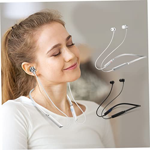 SUPVOX Fio Brancos Pendurados No Pescoço Fone De Ouvido Maquiagem Magnética Branco