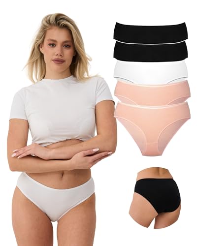 ALYA Premium Intimo, Cotone, Vita Media, Mutande Donna, Traspirante, Confortevole,
