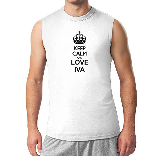 Idakoos Camiseta sin mangas con texto 