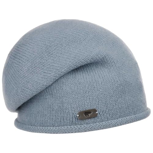 Eisbär Soft Kaschmir Oversize Beanie Kaschmirmütze Strickmütze Damenmütze Herrenmütze Wintermütze Damen/Herren - Made in Austria Winter Herbst-Winter - One Size hellblau