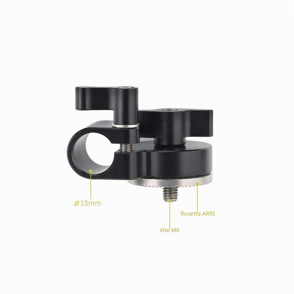 NICEYRIG Morsetto per asta da 15 mm con supporto a rosetta tipo