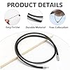 Mkemka 3Pcs Leather Necklace Cord With Clasp - Black Rope Chain Jewelry for Men and Women #2