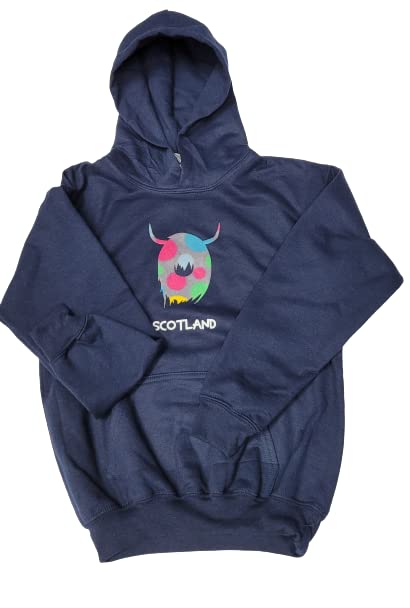 Sweat à capuche enfant marine imprimé vache parfait pour l'école et les sorties de week-end