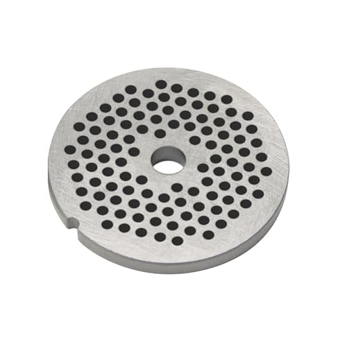 TASP #8 Meat Grinder Plate with 1/8" Holes, Stainless Steel Cutting Disc Replacement for LEM, KitchenAid #8 Grinders, Ideal for Ground Meat, Beef, or Mix of Meats
