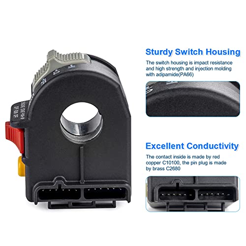 Waterwich Left Handlebar Switch Headlight Engine Starter Compatible With Polaris Sportsman Scrambler 500 400 Trail Boss Magnum 325 Xpedition 425 1999 2000 2001 Replacement For 4010262 4110243 4110248 #TOP4