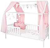 ✅ PERFEKT KOMBINIERT: Ihr Mädchen wird bei diesem Dekoration Set leuchtende Augen bekommen. Ein Kinderbett im Holzhaus Design ist großartig, aber dieses Zubehör wird ihre Kuschelecke erst richtig gemütlich machen. Es ist alles dabei was dafür benötigt wird