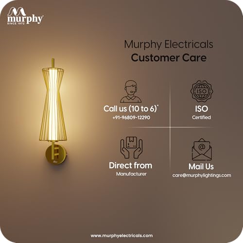 Image of Murphy Cage Line 12W Wall Lamp Pack of 1 | 3-in-1 Color Changing LED (Cool White /Warm White /Natural White) with 2-Year Warranty | Premium Golden Finish Decorative Light
