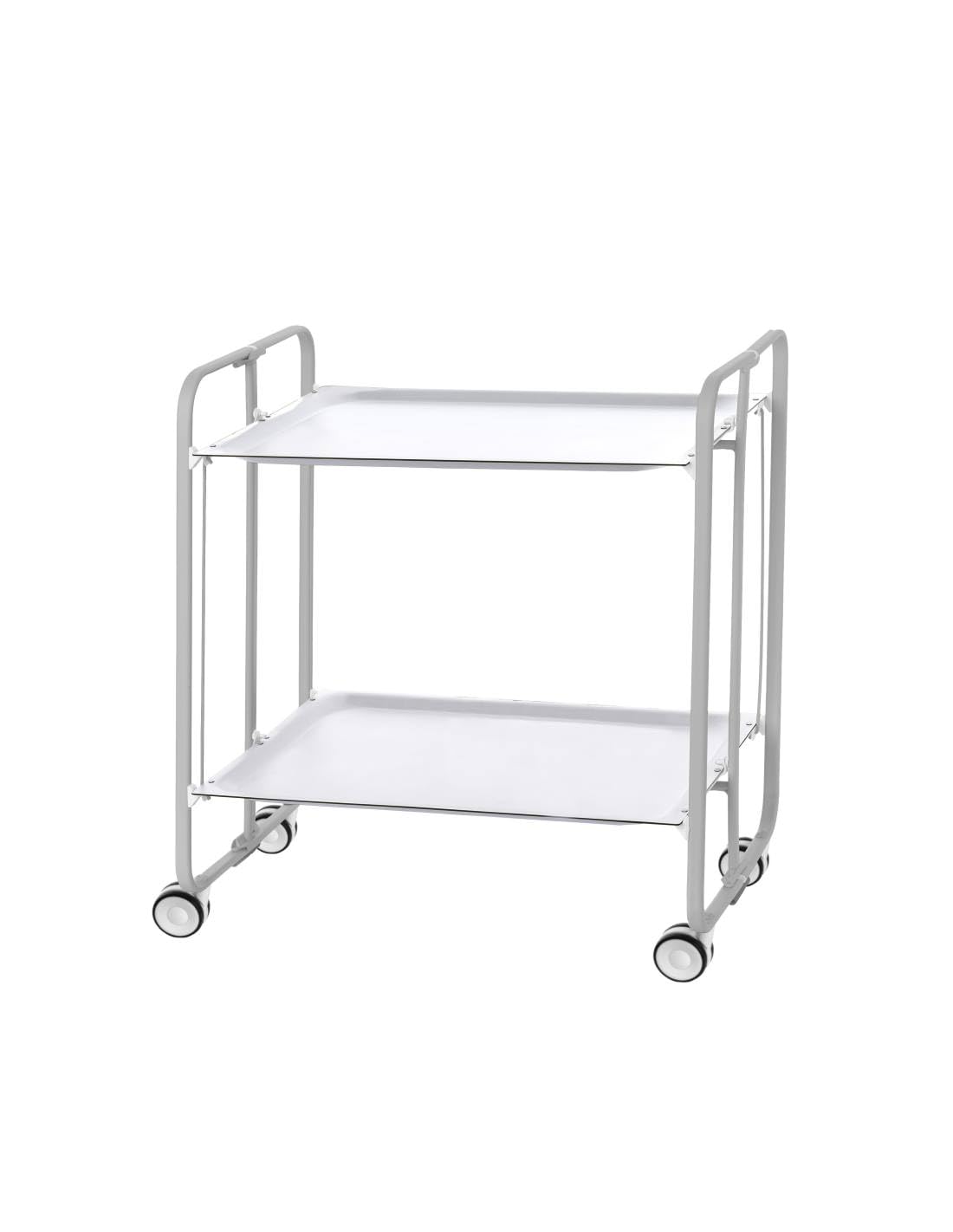 DON HIERRO Carrello da cucina pieghevole grigio con ruote BAUHAUS 2 ripiani