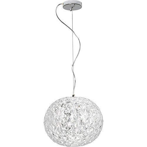 Lustre de salon boule de cristal avec suspension réglable pour éclairage de bar