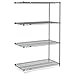 Nexel 5 Tier Wire Shelving Add-On Unit, 30" W x 18" D x 63" H