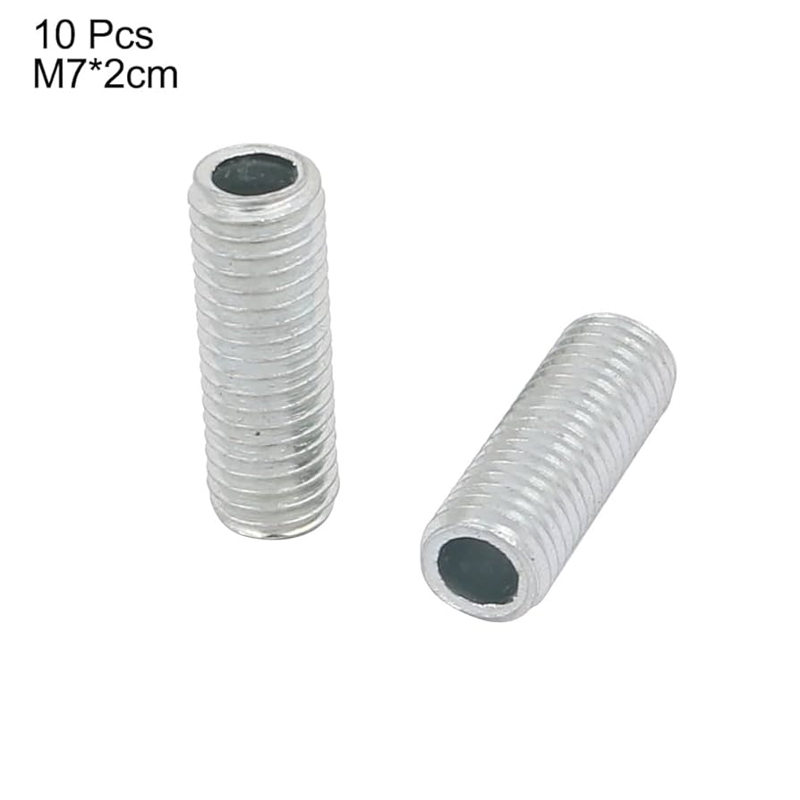 uxcell Lamp Pipe Nipple, M7 Thread 20mm Length Hollow Lamps