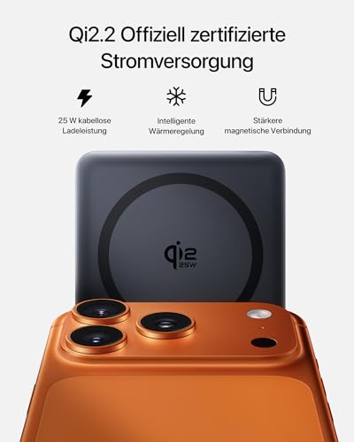 Baseus PicoGo AM52 Powerbank, Qi2.2 Magsafe Powerbank 10000mAh, ultraschnelles 25W kabelloses Laden, PD 45W Schnellladung, schlanker magnetischer externer Akku für iPhone 17/16 Pro Max, Schwarz 2