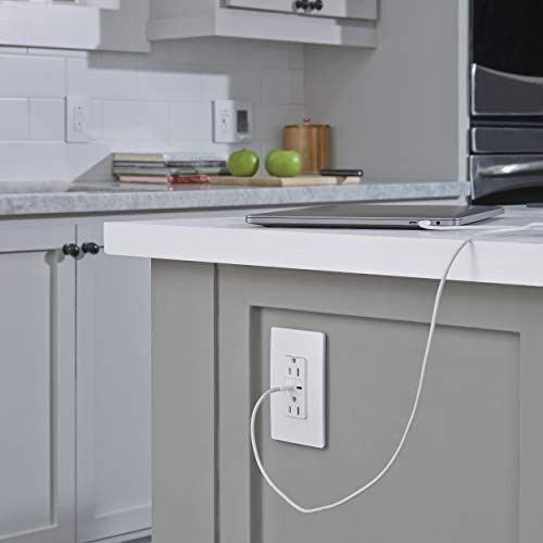 Image of Legrand radiant Screwless Wall Plates for Decorator Rocker Outlets, 1-Gang, White, RWP26WCC10 (Pack of 2)