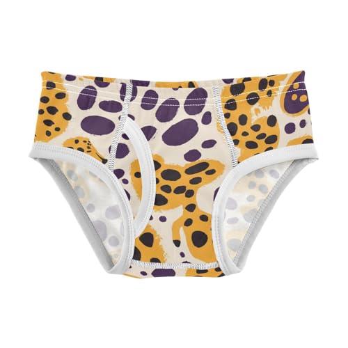 KLL Brown Pattern Toddler Boy Pure Cotton Boxer Briefs Breathable Children Undies