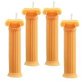 4-Pack Beeswax Pillar Candle, Greek Statue Candle, Ancient Candle, Bust Candle, Aromatherapy Candle...