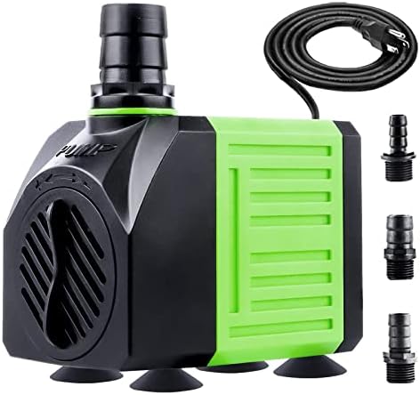 Aysoner Submersible Fountain Water Pump: 550GPH 30W Adjustable Ultra Quiet Small Pond Pump with 6ft Power Cord for Aquarium Fish Tank | Outdoor Waterfall | Statuary | Hydroponics