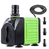 Aysoner Submersible Fountain Water Pump: 550GPH 30W Adjustable Ultra Quiet Small Pond Pump with 6ft