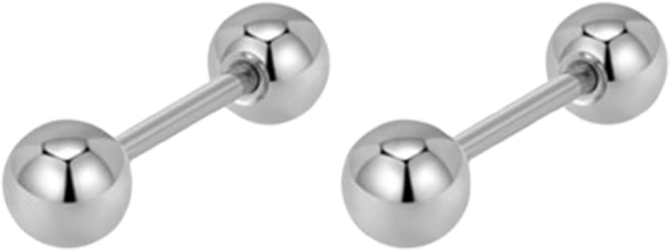 925 Sterling Silver Ball Earrings, Women's Style, Classic Hammered Round Earrings, Suitable for Teenagers
