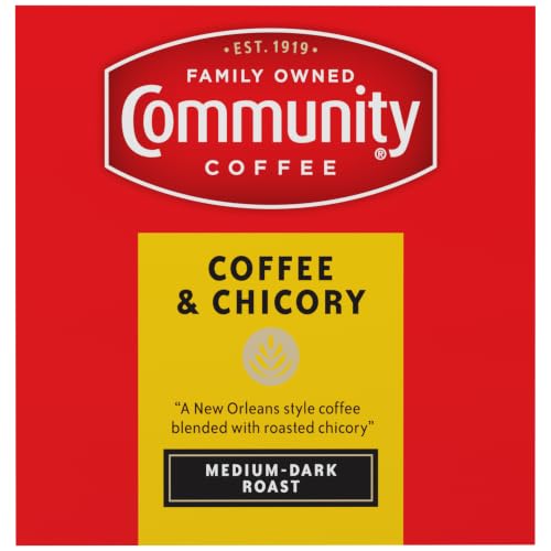 Image of Community Coffee Coffee and Chicory K-Cups, Medium Dark Roast, 10 Count (Pack of 6)
