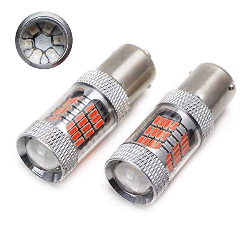 Ijdmtoy Brilliant Red 54-Smd 7506 7527 P21W Canbus Led Replacement Bulbs Compatible With Bmw F22 F30 F32 2 3 4 Series Rear Turn Signal Lights Or Brake/Tail Lights #TOP1