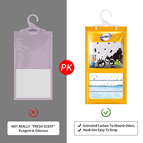 NATRUTH 5-PACK Moisture Absorber Packets,Activated Charcoal Moistureproof Desiccant Hanging Bag 9.15oz Use for Kitchen Bathroom Wardrobe, Humidity Packs, Hanging Closet Dehumidifier Bags for Closet - Thumbnail 5
