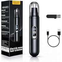 Boulton Rechargeable Nose Hair Trimmer for Men & Women &ndash; Ear and Nasal Hair Trimmer &ndash; Nasal Shaver Hairs Remover with USB-C Charging &ndash; Easy to Use Nose Trimmers with Dual Edge Inner Blades