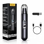 Boulton Rechargeable Nose Hair Trimmer for Men & Women – Ear and Nasal Hair Trimmer – Nasal Shaver Hairs Remover with USB-C Charging – Easy to Use Nose Trimmers with Dual Edge Inner Blades