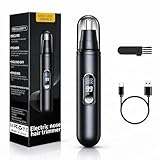 Boulton Rechargeable Nose Hair Trimmer for Men & Women – Ear and Nasal Hair Trimmer – Nasal Shaver Hairs Remover with USB-C Charging – Easy to Use Nose Trimmers with Dual Edge Inner Blades
