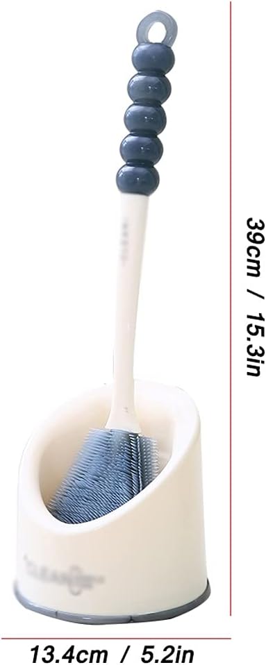 Toilet Brush and Holder Household Wall-Mounted Bathroom No Dead Corner Soft Bristles Cleaning