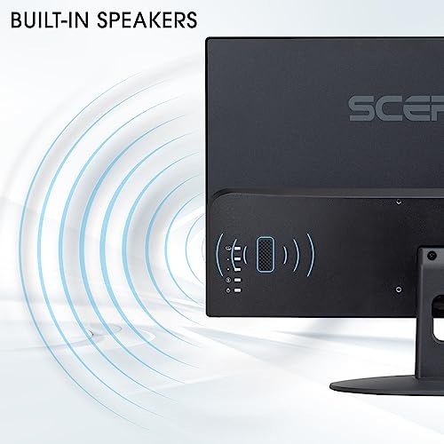 Image of Sceptre E248W-19203R 24 inch Ultra Thin 75Hz 1080p LED Monitor 2X HDMI VGA Build-in Speakers, Metallic Black 2018