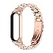 MIJOBS Metal Replacement Strap for Amazfit Band 5 - Wristband Watch Strap Compatible with Amazfit 5 Fitness Tracker (Beads, Rose Gold)