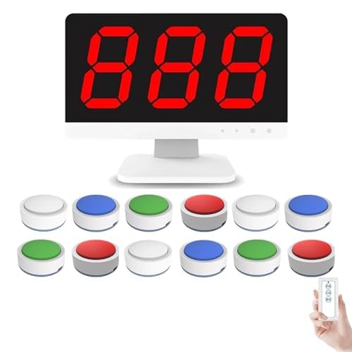 Drahtloses Quiz-Summersystem mit LCD-Display, 3 Antwortmodi für Klassenzimmer-Spiele, Trivia-Partys, Familienfehde, unterstützt 16 Gruppen