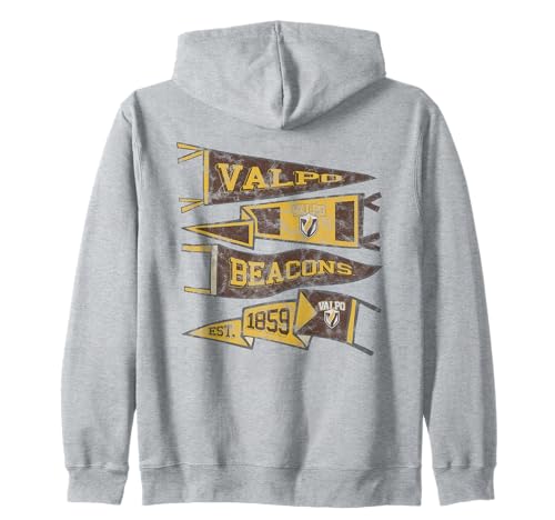 Valparaiso University Valpo Crusaders Distressed Pennants Zip Hoodie