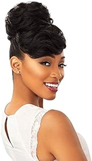 Sensationnel Instant Bun With Bang - Carla Synthetic Up Do Wig Piece (1B OFFBLACK)