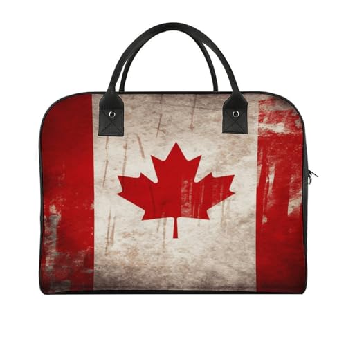 Maletín liviano para laptop con bandera de Canadá retro miniatura 1