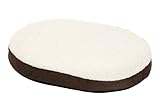 Hülle in Velourslederoptik Karlie Liegekissen Ortho Bed Mini, oval L: 55 cm B: 40 cm H: 7 cm braun
