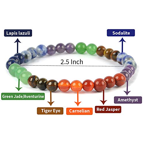 Image of Reiki Crystal Products Natural Crystal Stone Bracelet 6 mm Round Beads for Men & Women | Gemstone Jewellery Bracelet | Reiki Charged | Multiple Stone Variants Available