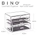 BINO 5 Drawer Acrylic Jewelry and Makeup Organizer, Clear Cosmetic Organizer Vanity Storage Display Box Make Up Organizers And Storage Makeup Stand