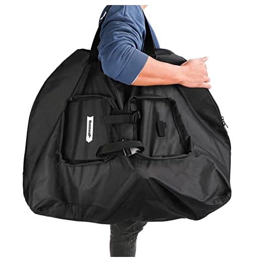 Bolsa dobrável para bicicleta, bolsa dobrável para bicicleta – bolsa dobrável para bicicleta, bolsa viagem para aviões aéreos e trem, estojo transporte durável conveniente com alças correia