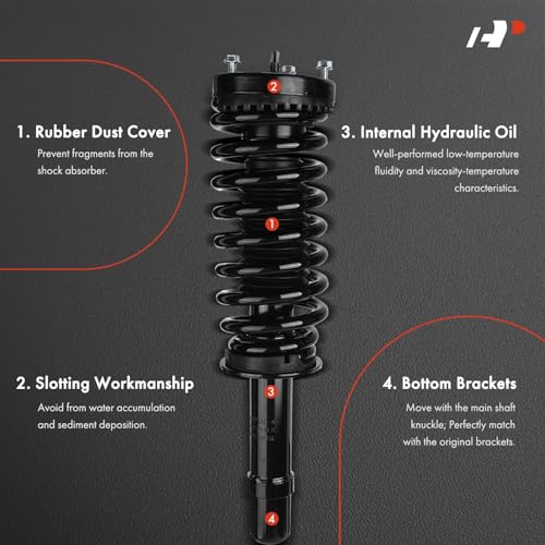 Image of A-Premium Front Complete Strut Assemblies with Coil Springs, Set of 2 | Compatible with [AWD] Dodge Charger 2008-2010, Magnum 2005-2008 & Chrysler 300 2005-2010