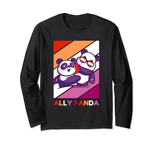 Allypanda Pride Parade Panda LGBTQ Panda Lesbian Pride LGBT Long Sleeve T-Shirt