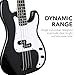 Best Choice Products Full Size Beginner 4-String Electric Bass Guitar, Wooden PB-Style Bass Starter Set w/Padded Carrying Case - Black/White